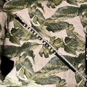 Tony Lama bone beaded leather silver belt